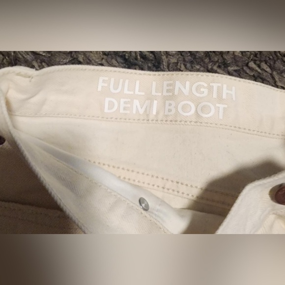 J. CREW High-rise Full Length Demi Boot Oatmeal 100% Cotton Sz.31Tx33 NWT** - Picture 7 of 8